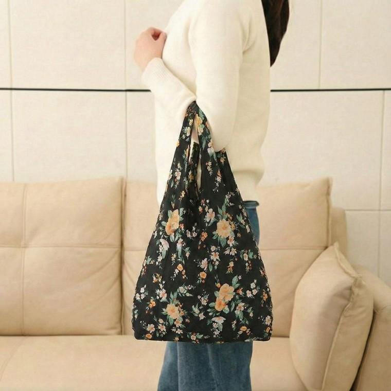 접이식 시장 바구니 가방 장바구니 휴대용 꽃 접는