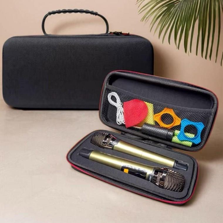 마이크 수납 파우치 정리 가방 디지털 케이스 손잡이 무선 휴대용 토트백 스피커 수납함