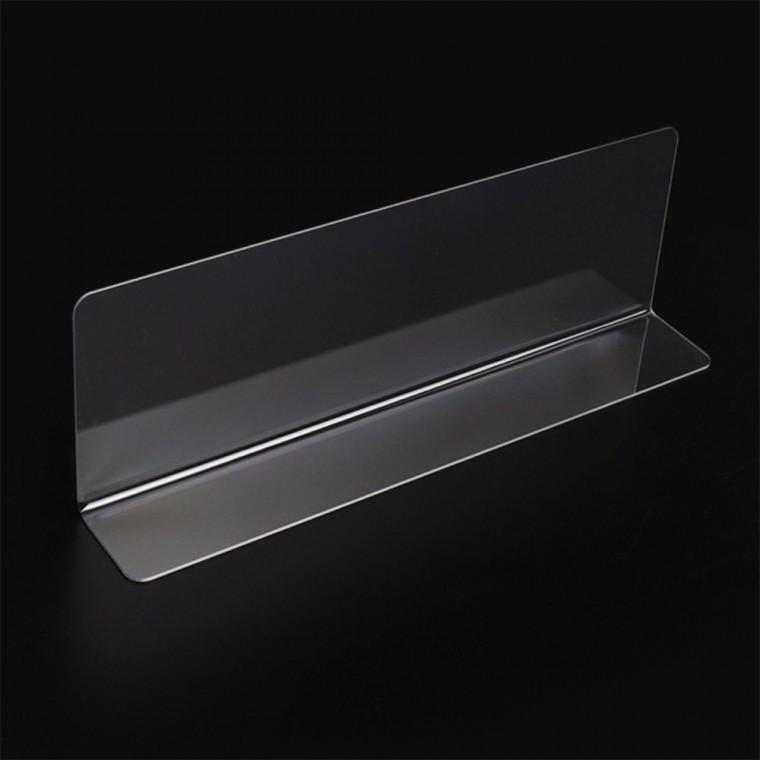 L형 투명 칸막이 20x6cm 일반형 책상가림막 선반칸막이 투명아크릴가림막칸막이받침대