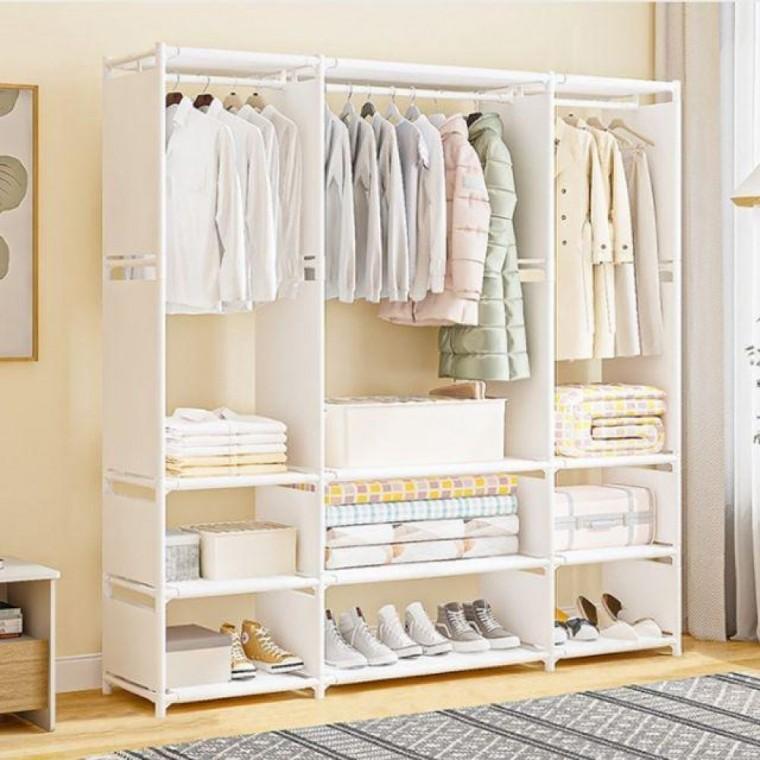 조립식 칸막이 선반 정리함 간이 옷장 스탠드 행거 대형