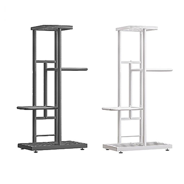 4단 조립식 철제 화분선반 정리대 받침대 식물 진열대 거치대 홈가드닝 베란다