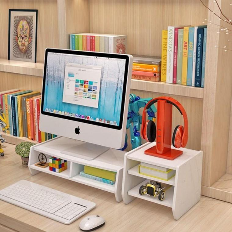 데스크 모니터 받침대 거치대 선반 사무실 3단 소형