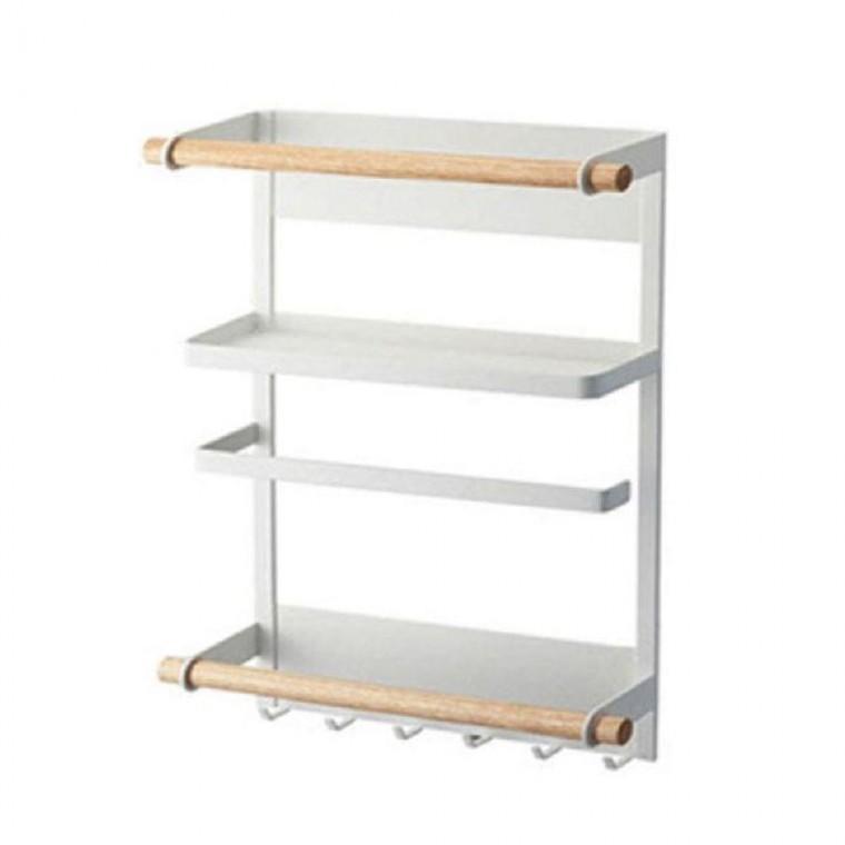 냉장고 자석 선반 키친타올 걸이 주방 수건 화이트