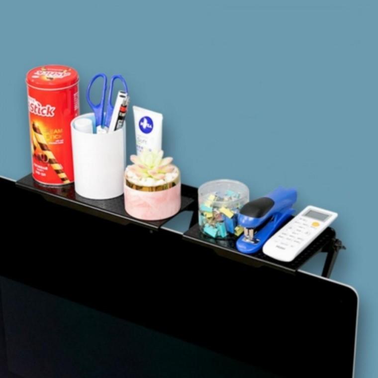 모니터 상단 선반 트레이 TV 셋톱박스 공유기 받침대