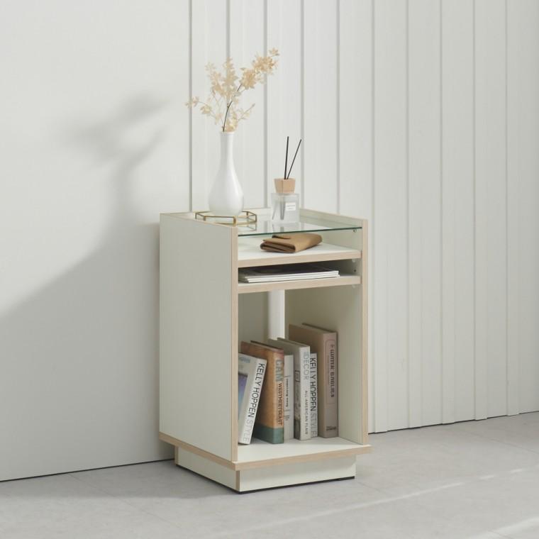 G1013 유리 선반 협탁 400