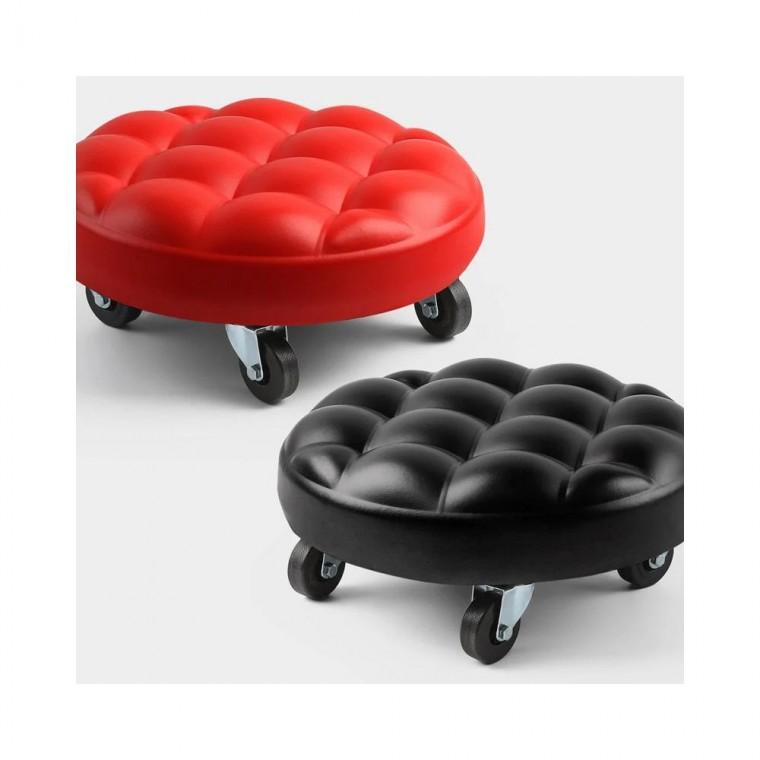 루미나D 원형 견고한 스틸바퀴 작업의자 쿠션 엠보싱 2종