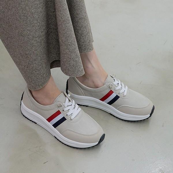 국내제작 쿠션 아웃솔 라운드토 패턴 포인트 데일리 워킹화 운동화 6SS