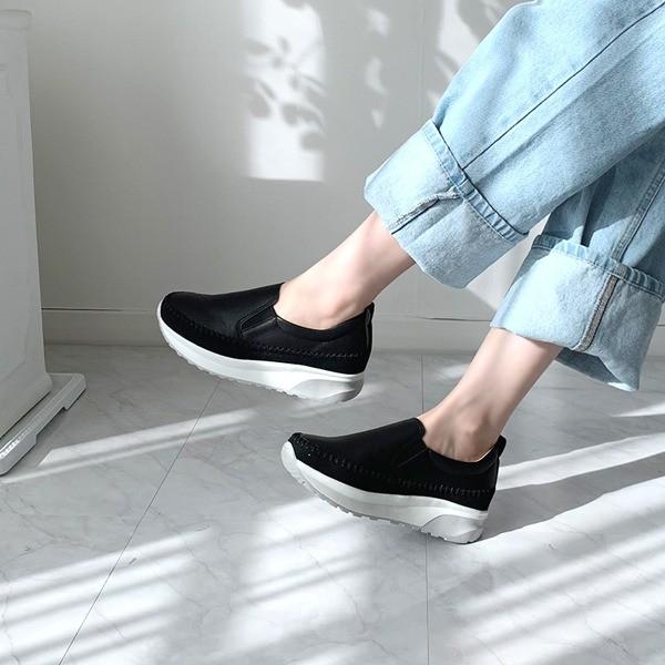 국내제작 사이드 밴딩 구조 미니멀 라스트 경량 쿠션 아웃솔 데일리 슬립온화 6SS