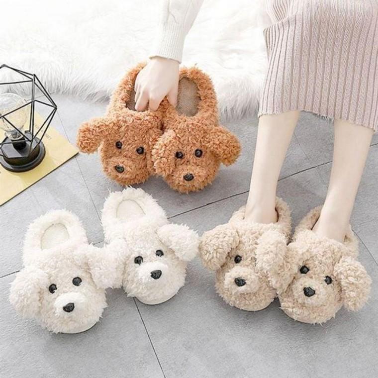 홈 층간 소음 방지 보온 쿠션 귀여운 퍼피 퍼슬리퍼 LS 650 겨울 패션 극세사
