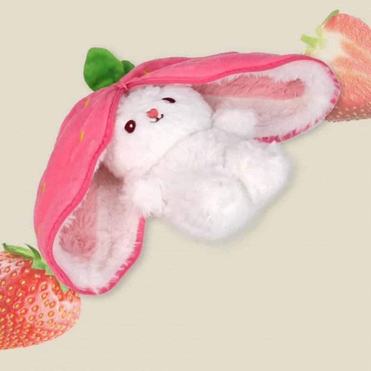 딸기토끼인형 아기선물 봉제인형 인형쿠션 낮잠인형