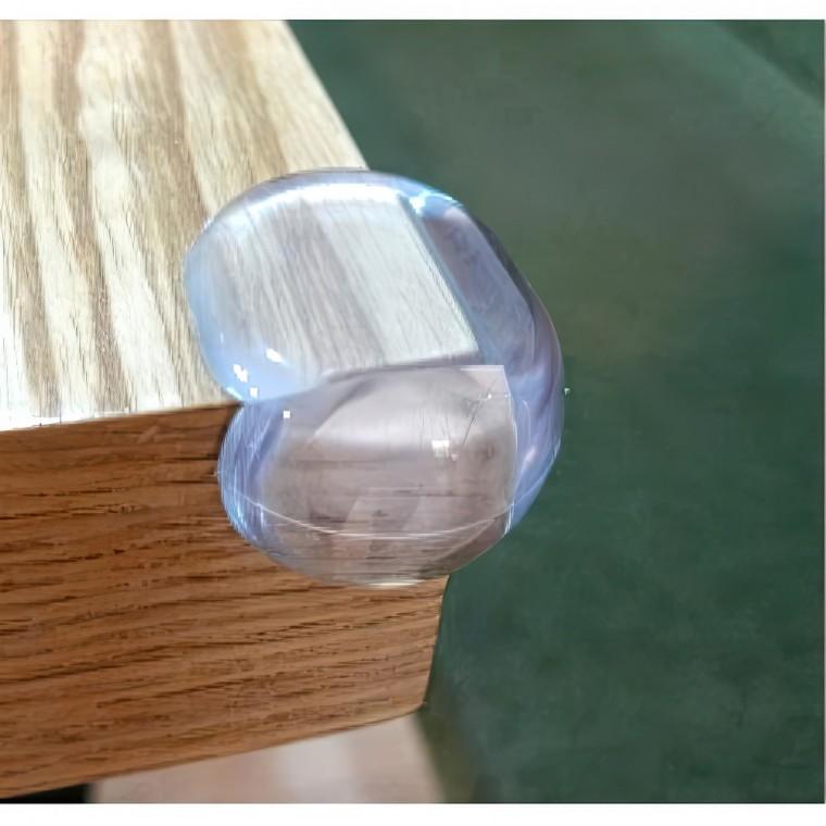 아기 안전 쿠션 모서리 보호대 코너 가드 타원 투명 4P 30x39 유아 서랍