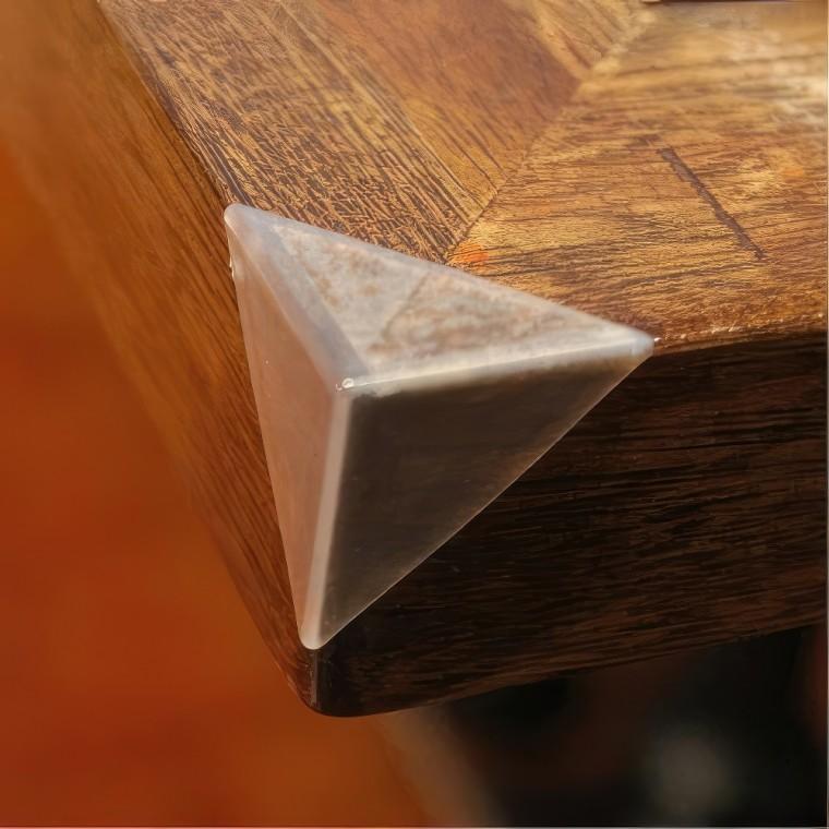 아기 안전 쿠션 모서리 보호대 코너 가드 삼각 투명 4P 33x33 테이블