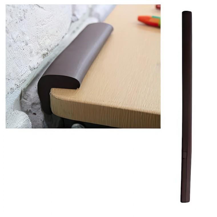 아기 안전 쿠션 긴 모서리 보호대 코너 가드 소 브라운 50cm 가구 테이블