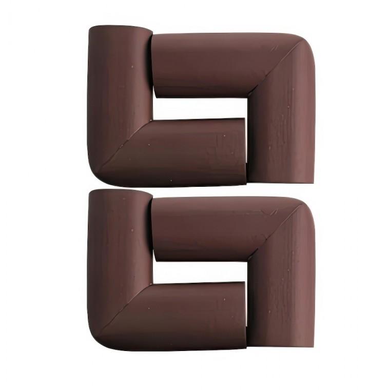 ㄱ코너가드 아기 안전 쿠션 모서리 보호대 중 브라운 4P 55x55 9mm 유아