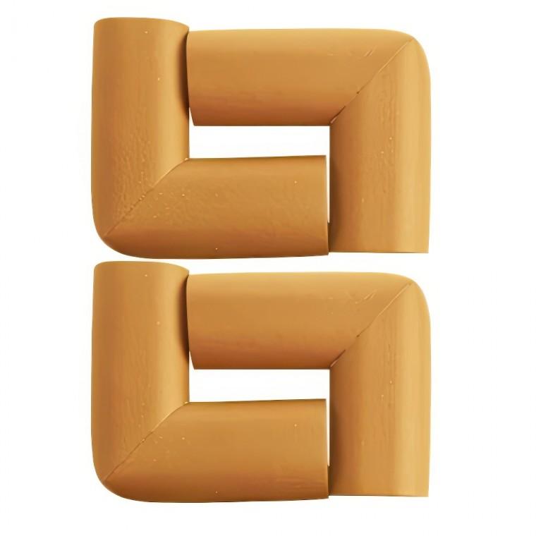 ㄱ코너가드 아기 안전 쿠션 모서리 보호대 중 베이지 4P 55x55 9mm 식탁