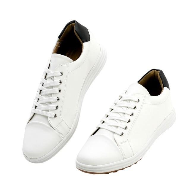 쿠션좋은 일상겸용 기본 스니커즈 골프화(화이트) 남자 필드 연습화