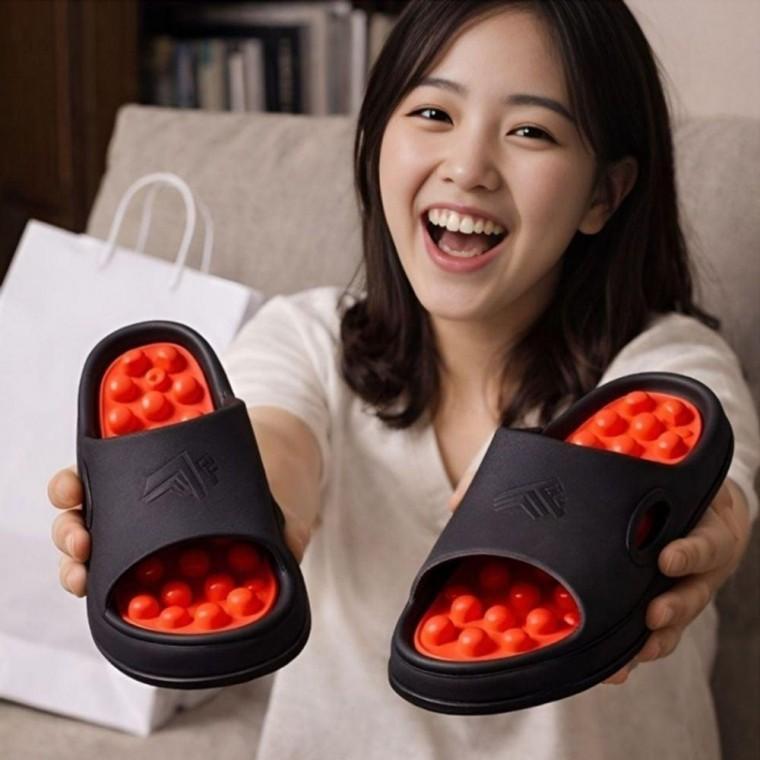 하루 1000번 발마사지 SOFT 쿠션 돌기 지압슬리퍼