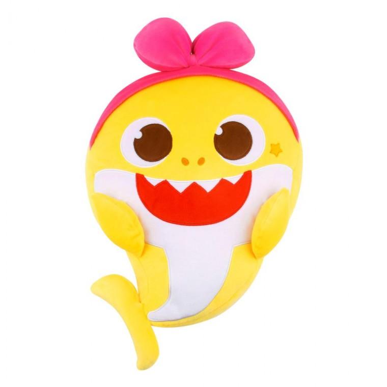 상어 캐릭터 쿠션 인형 리본 디자인 물고기 동물 애착 선물