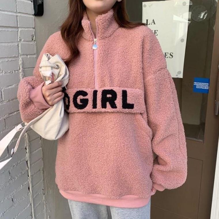 보송보송한 양털 집업 넉넉한 루즈핏 따듯한 아우터