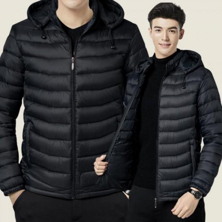 1+1 남자 겨울 잠바 보온 온열 히트 다운 파카 아우터