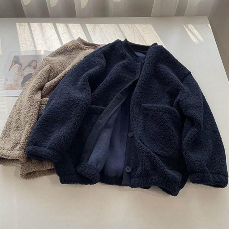 오버핏자켓 뽀글이자켓 여성 아우터 오버핏 데일리 자켓 뽀글이