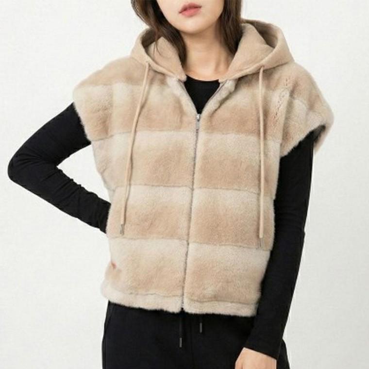여성 후드 집업 퍼 베스트 조끼 1P 간절기 겨울 레이어드 패션 아우터