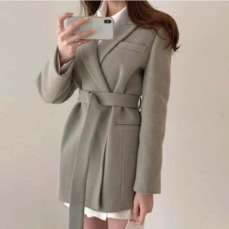 여성 아우터 허리 벨트 코트 점퍼 숏 미디 재킷 자켓