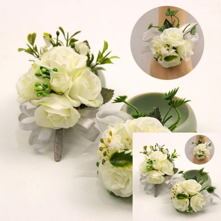 셀프웨딩 브라이덜샤워 꽃팔찌 신부부케 셀프웨딩촬영부케