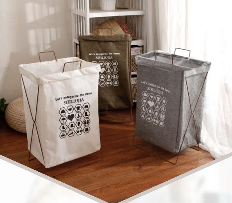 다용도 접이식 분리수거함 빨래바구니 4L 3컬러 쓰레기통 바스켓 장난감정리함