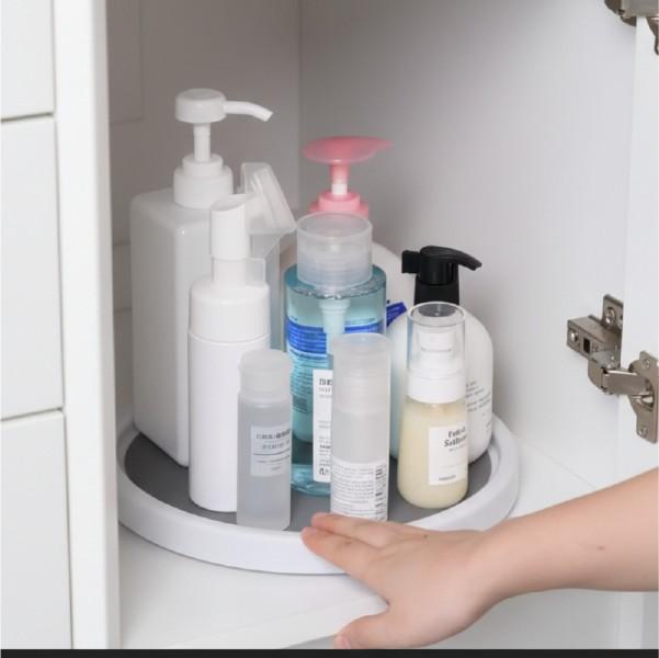 [이거찜] 공간 활용 360도 회전 원형 화장품정리대 세면대정리