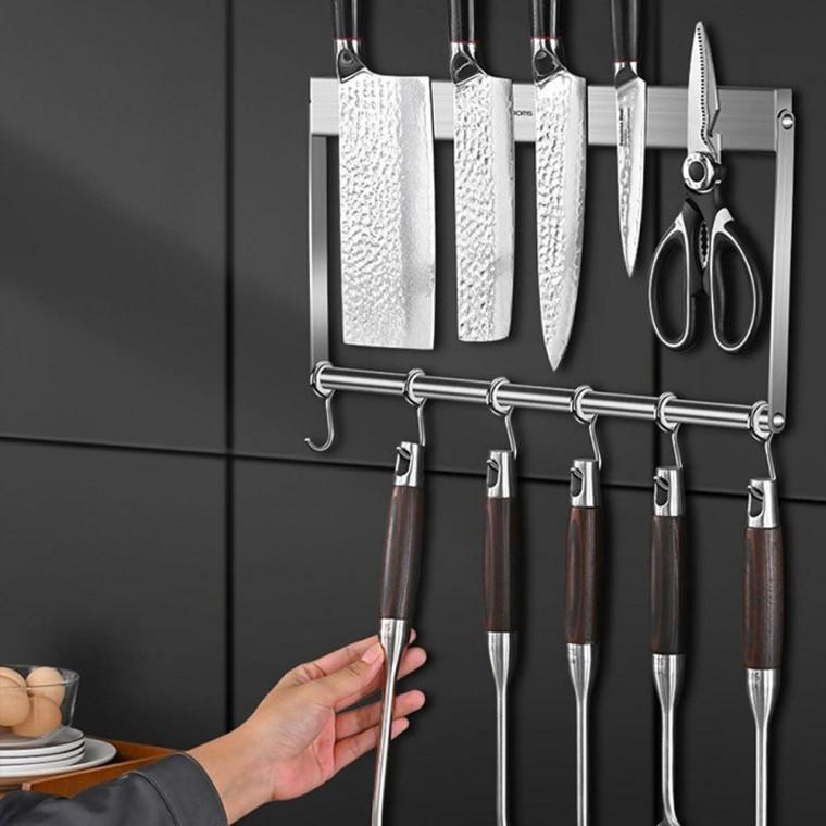 자석 칼걸이 소품걸이 칼거치대 행거 칼정리 40CM 거치대 수납선반 프레임 자석 주방 소품 행거 정리대