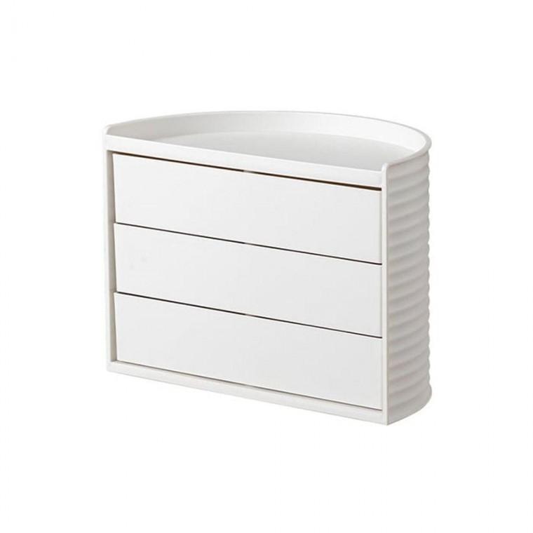 탁상 화장품 정리함 3단서랍 코너 수납함 보관함 함 메이크업용품 정리 대 메니큐어 오거나이저 화장