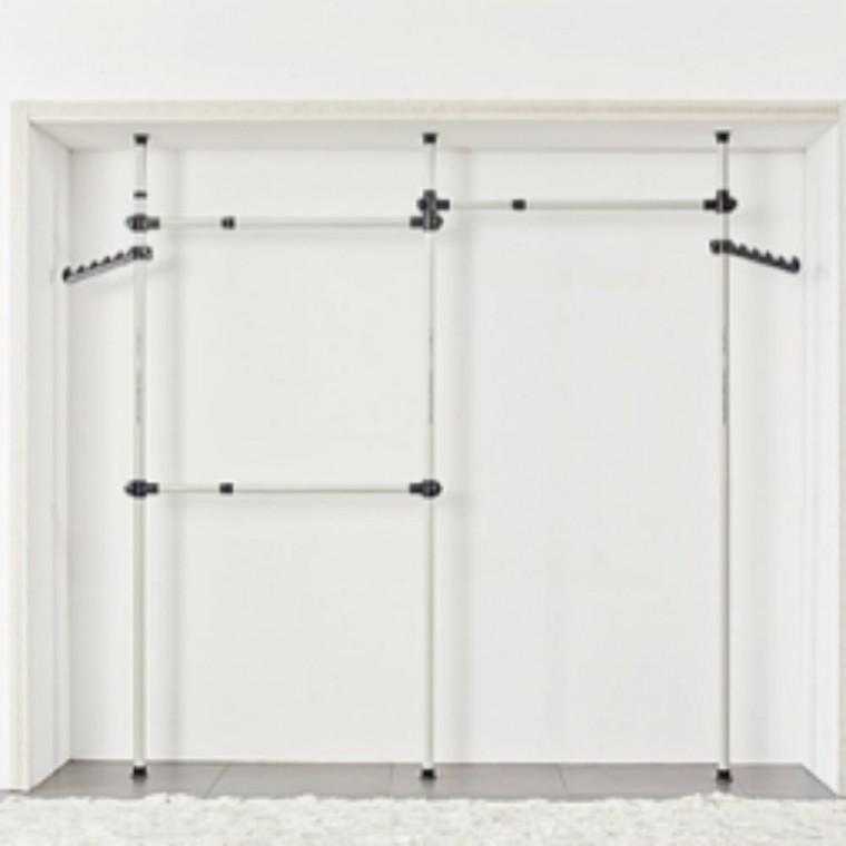 고정식 스탠드 다용도 옷행거 정리대 옷장 3단 행거