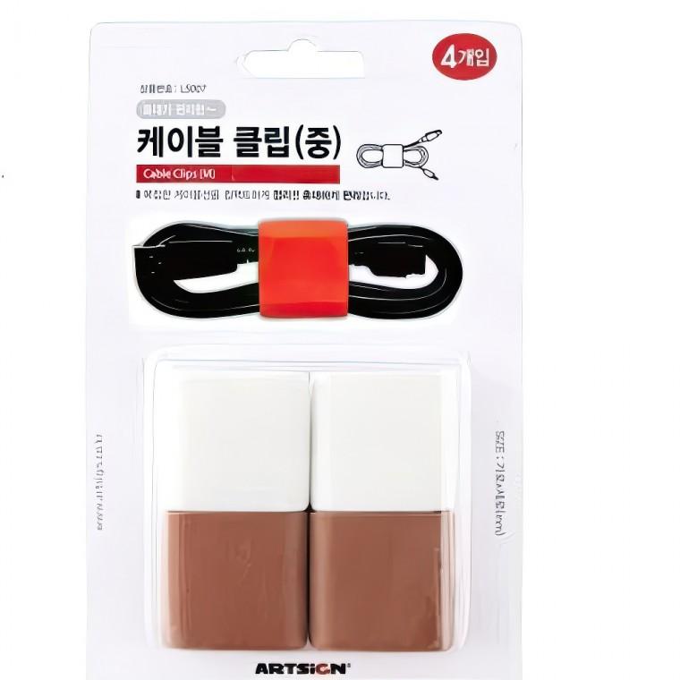 이어폰 코드 랜선 케이블 전선 정리 고정 걸이 클립 2종 묶음 TV선 홀더