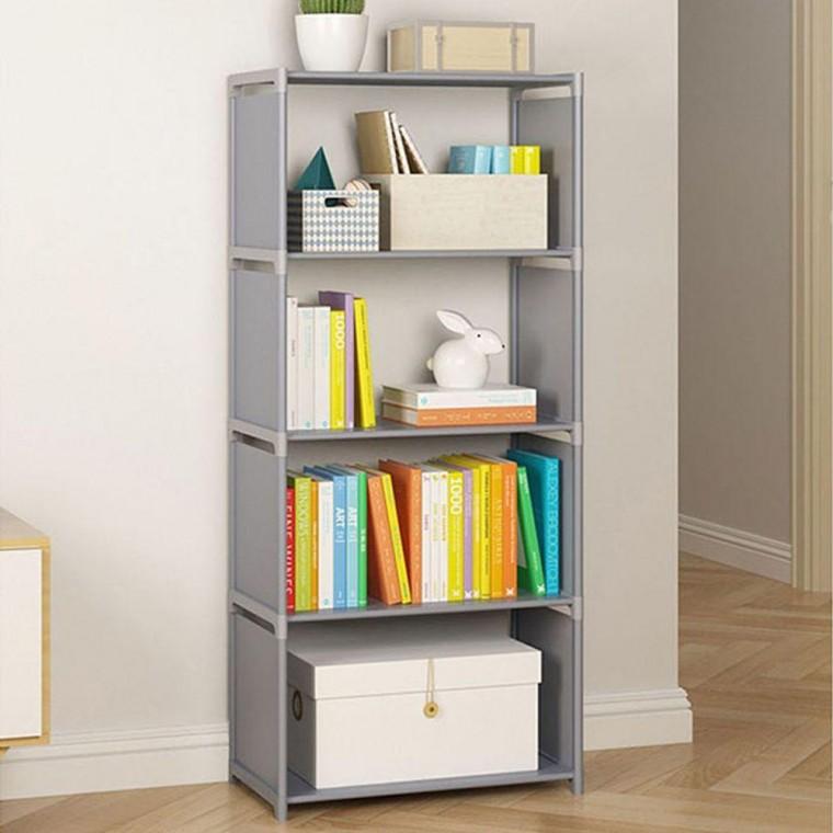 간이 조립 수납장 책장 거실 다용도 정리대 가정 4칸 조립식 4단 옷장 안방 틈새