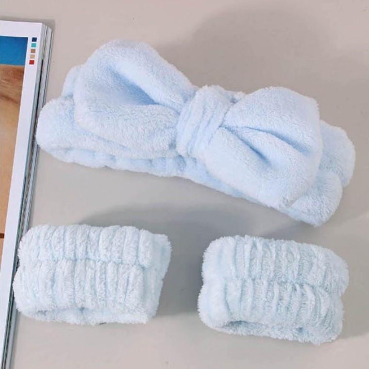 세안 세수 머리카락 정리 소프트 손목 밴드 세트 클린징 욕실 용품 여성 소품 머리띠