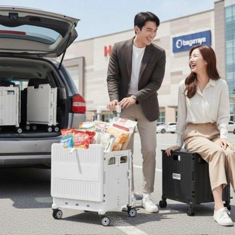 카트장인 특 캐리어 바퀴 카트 캠 폴딩 트렁크 핸드 큐브 박스 장 대형 바구니 쇼 짐정리