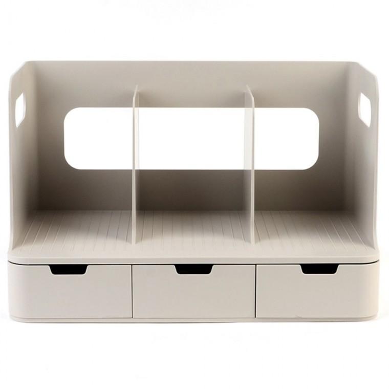 서랍 책꽂이 수납소품 책상정리 3단책꽂이