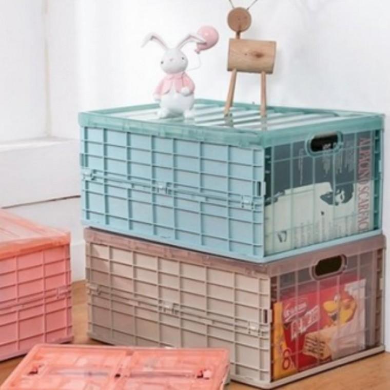 다용도 접이식 폴딩박스 옷 트렁크 수납 리빙 박스 정리함 수납함 보관함 L