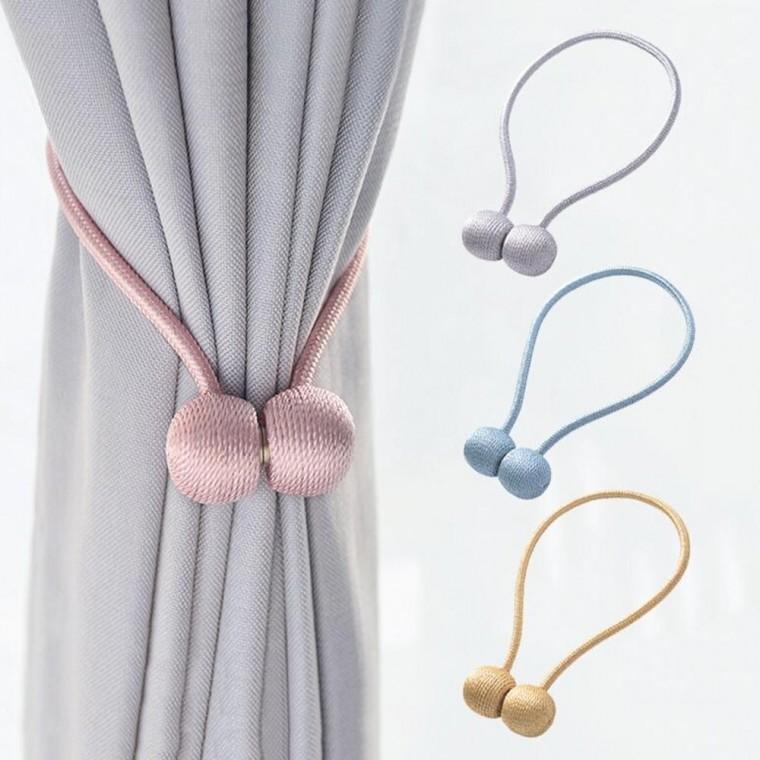 마그네틱 커튼끈 볼 타이백 장식 집게 걸이 자석 커튼정리