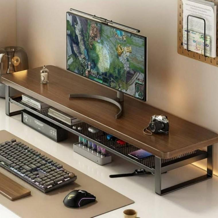 50CM 거치대 데스크 모니터 휴대용 서랍형 사무실 컴퓨터 노트북 받침대 책상 받침대