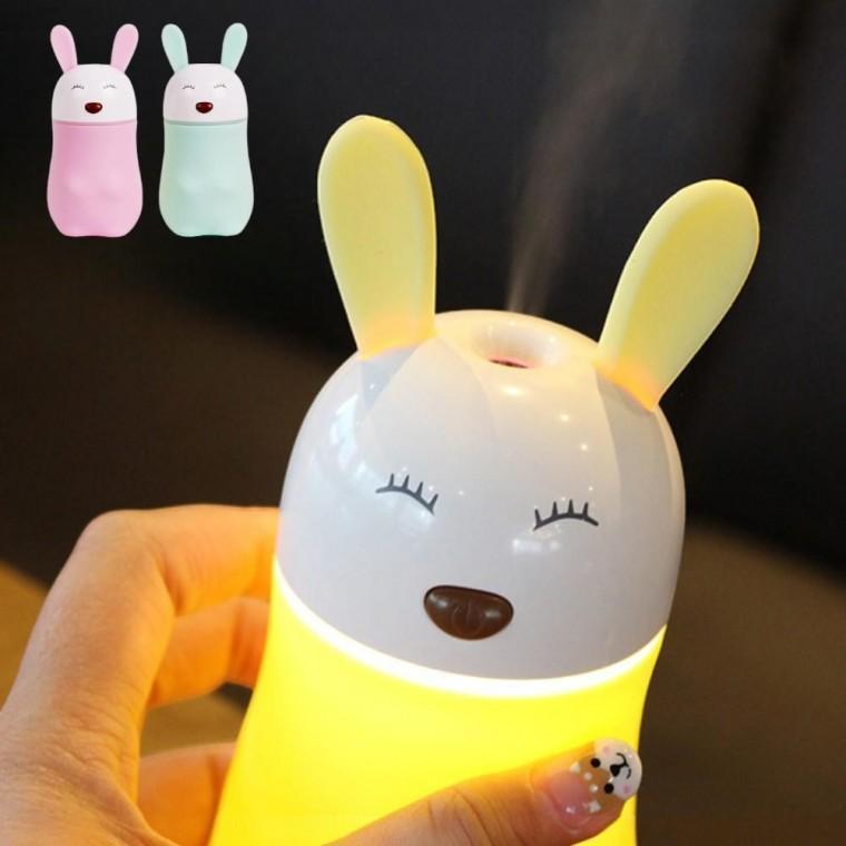 USB 토끼 미니가습기 무드등 저소음 차량용 휴대용 가습기