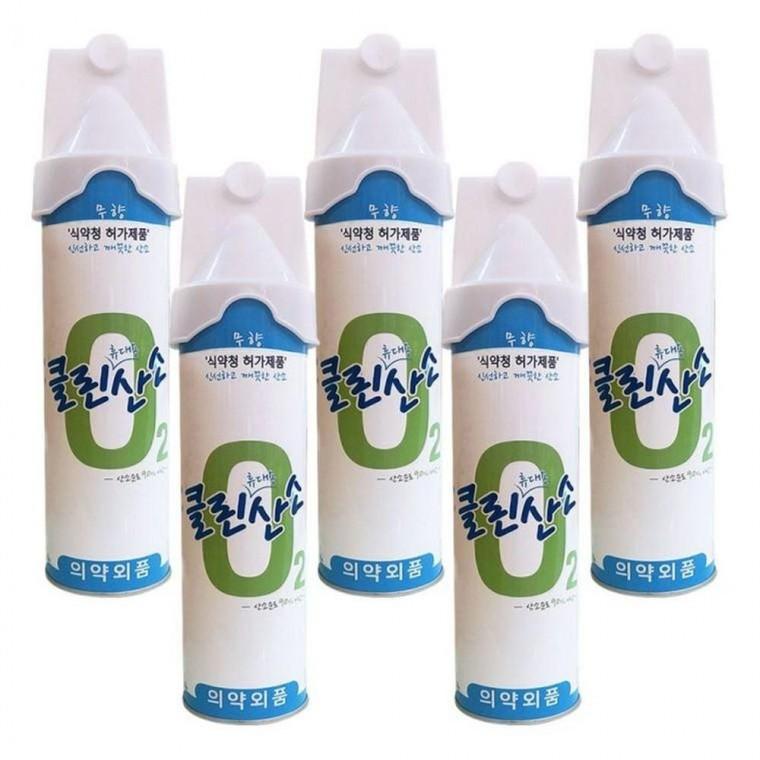 휴대용 가정용 산소통 산소호흡기 산소캔 816ml 5캔