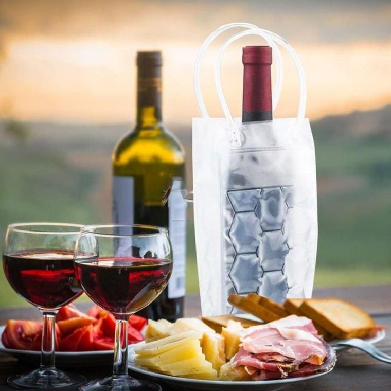 와인 보냉 쿨러백 투명 아이스백 휴대용 DD-13256