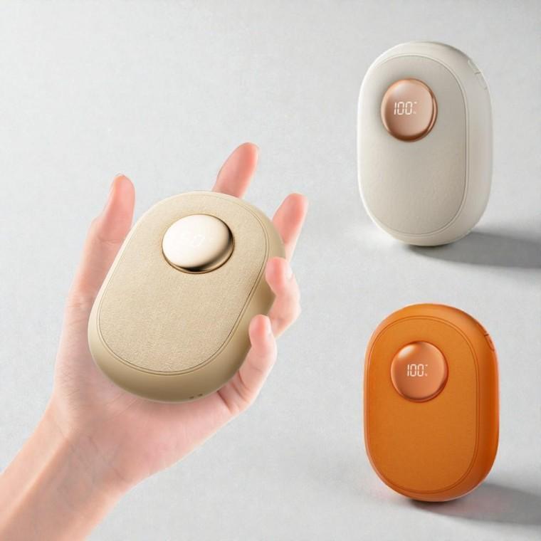 휴대용 USB 전기 손난로 보조배터리 6500mAh 진동 마사지