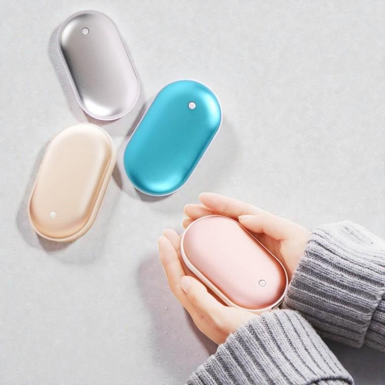 휴대용 조약돌 USB 충전식 손난로 5200mAh 외장 보조 배터리