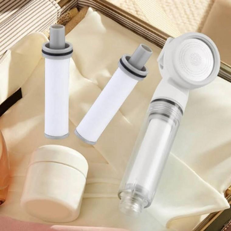 간편한 여행용 샤워기 필터 염소 불순물 제거