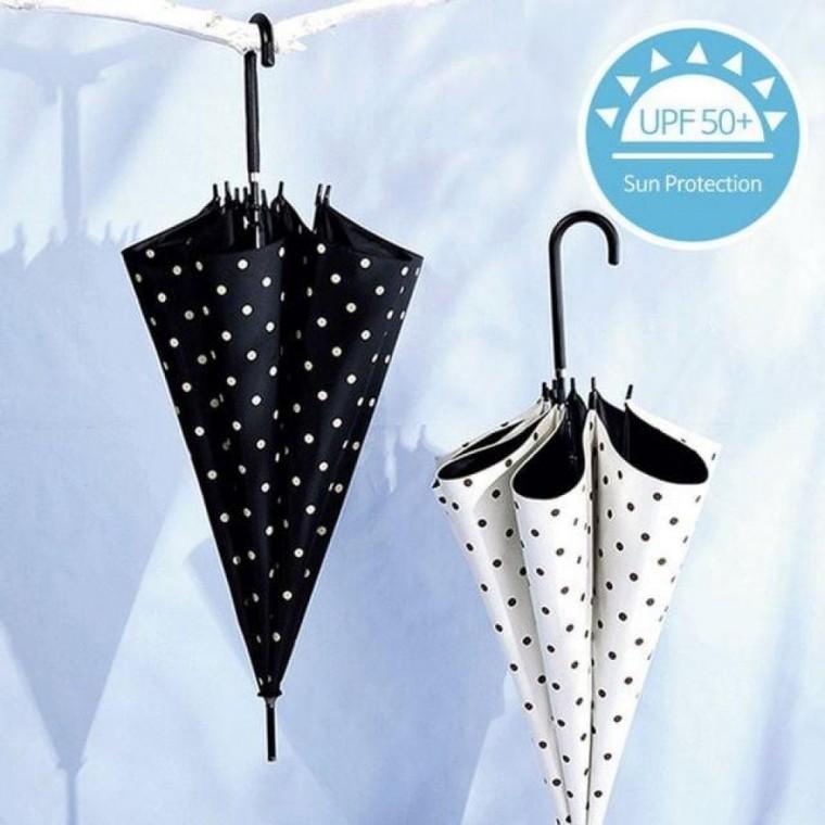 장우산 도트 땡땡이 자동 햇빛가리개 암막 [PP251]