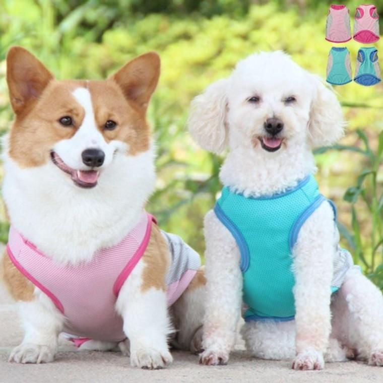 강아지 여름 쿨조끼 쿨티 반사 쿨링 베스트 8XL 쿨티 산책 강아지 쿨조끼 쿨링조끼 수영복 패션옷 옷