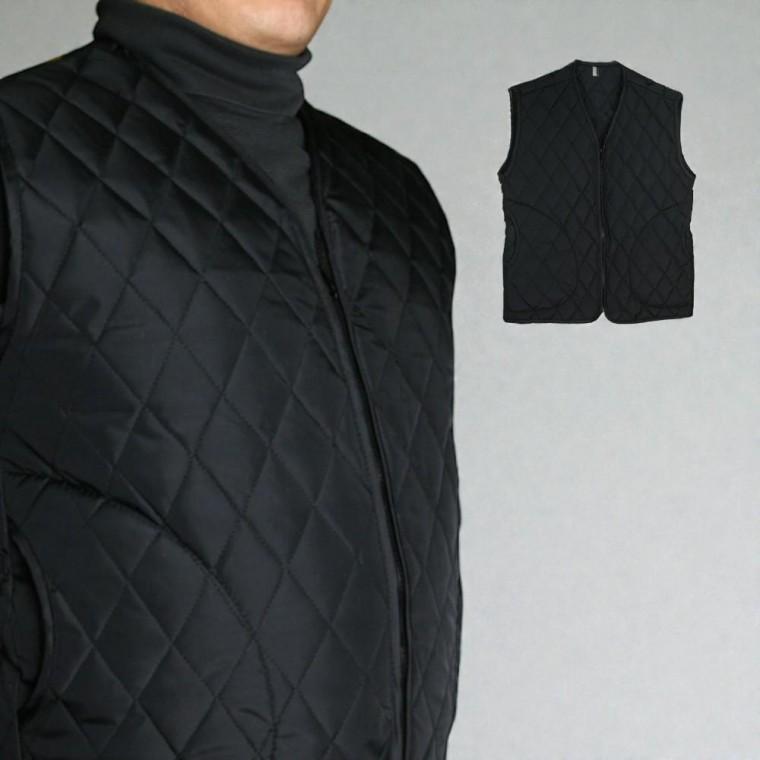 (국내제작) 남성 누빔 방한조끼 패딩조끼 깔깔이 보온 겨울조끼